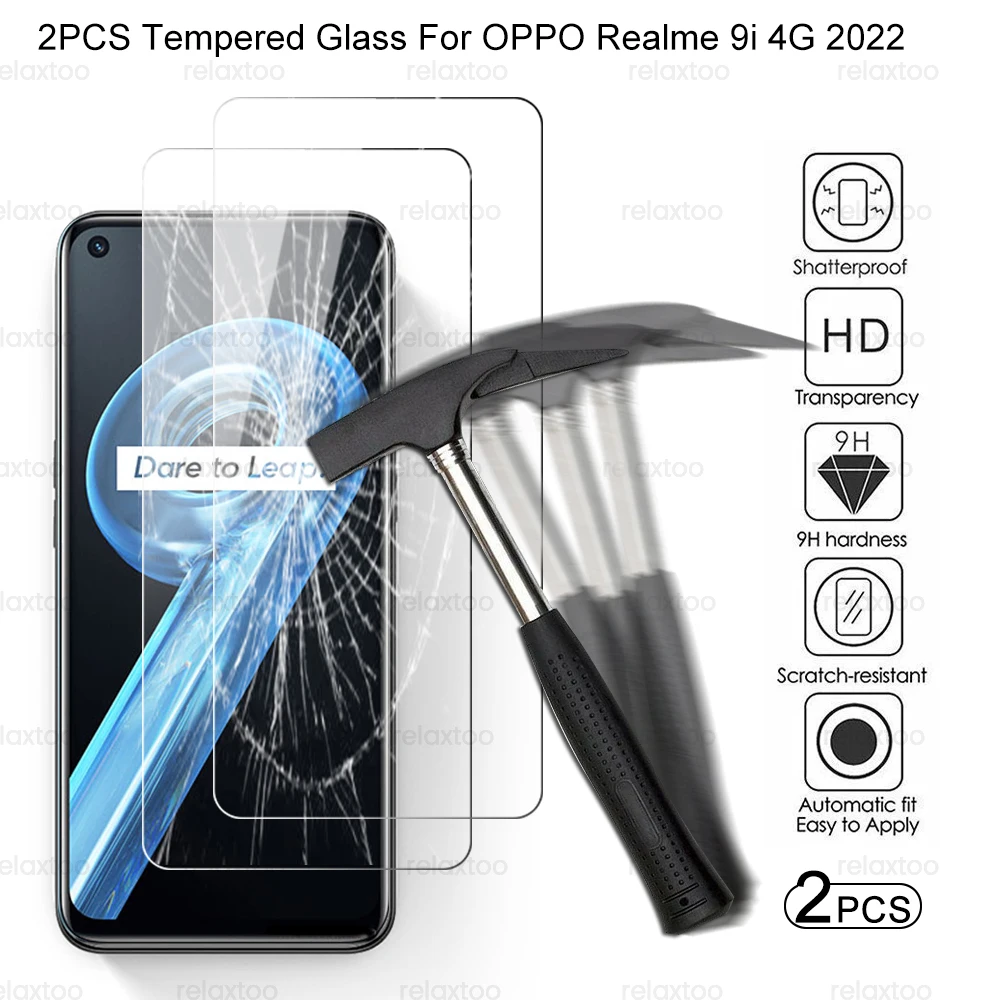 Стекло realmi 9i с полным покрытием 2 шт. защита для экрана закаленное стекло realme9i Kingdom