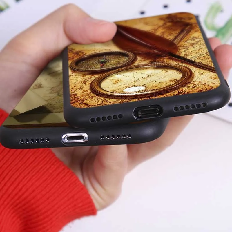 Чехол для телефона с картой мира iPhone 11 pro max X XS MAX XR 7 8 6 6S plus 5s SE Мягкий силиконовый