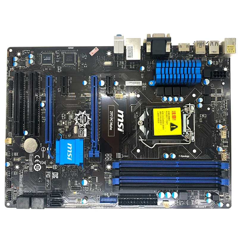 Оригинальная материнская плата MSI Z97 PC Mate LGA 1150 DDR3 USB2.0 USB3.0 DVI VGA HDMI 32G б/у для