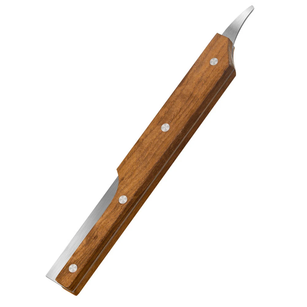 

1pc Stainless Steel Coconut Knife Double-ended Cutter With Beech Wooden Handle Coconut Opener Kitchen Gadget Fruit Tool Decent