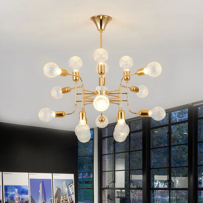 Роскошная светодиодная люстра в стиле пост модерн для гостиной потолочная лампа