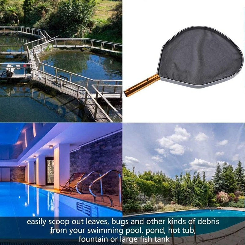

Swimming Pool Cleaning Tool Net Fishing Leaf Net Aluminum Edge Shallow Water Leaf Net