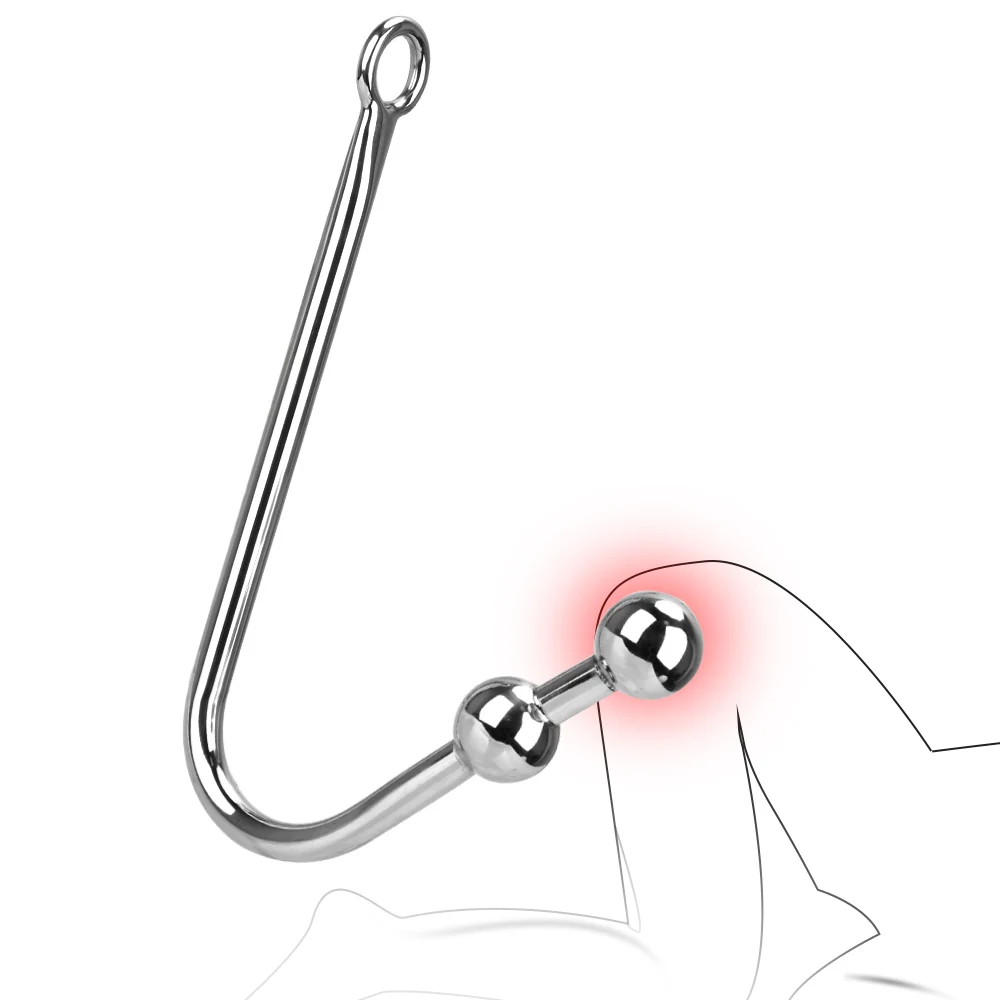 IKOKY Stainless Steel Anal Dilator With Ball Hole Sex Toys for Men and Women Butt Plug Adult Products Hook | Красота и здоровье