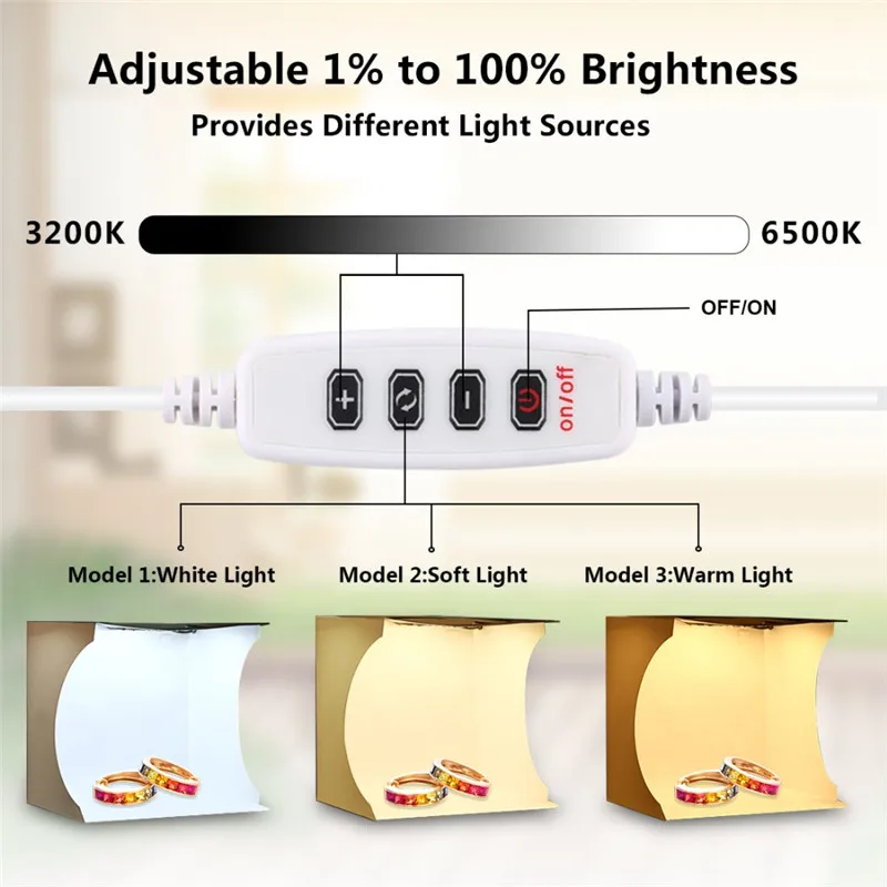Световой короб PULUZ со светодиодным кольцом светильник вой для фотостудии