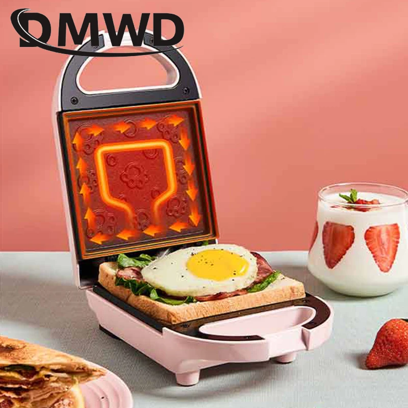 DMWD электрический тостер сковорода для выпечки хлебопечка маффинов машина