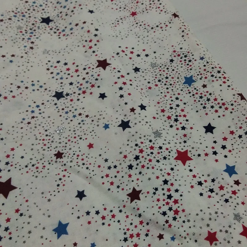 

Viaphil 100% Cotton Fabric Brand New Classic Fivestar Printed Sewing Cloth Dress Clothing Textile Tissue