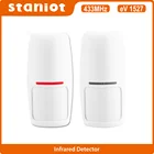 Беспроводной инфракрасный многофункциональный датчик движения Staniot PR100, детектор движения человека, 433 МГц, eV1527 для домашней системы безопасности,умная домашняя охранная сигнализация