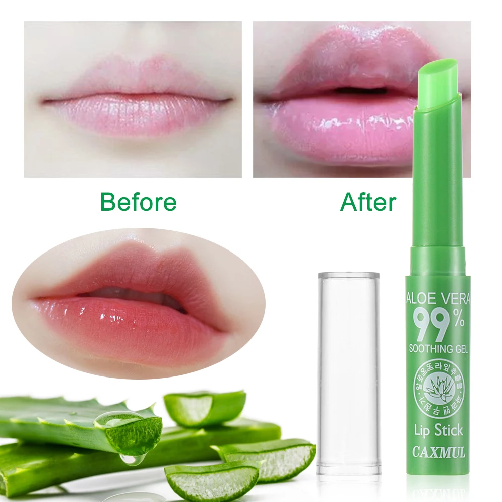 Горячее предложение 1 шт. алоэ бальзам для губ Термальность помада с изменением