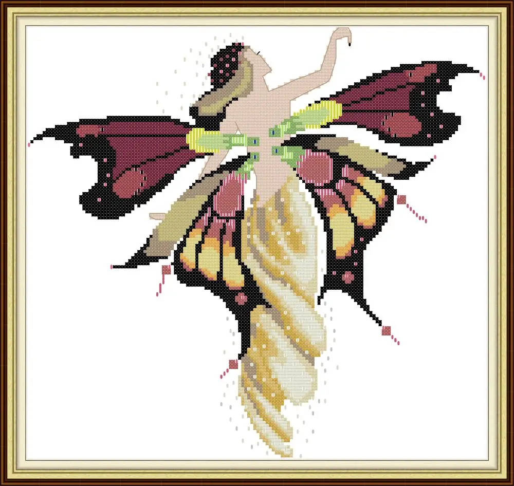 Everlasting love Butterfly сказочные китайские наборы для вышивки крестом экологический хлопок с печатью 11 DIY рождественские Свадебные украшения