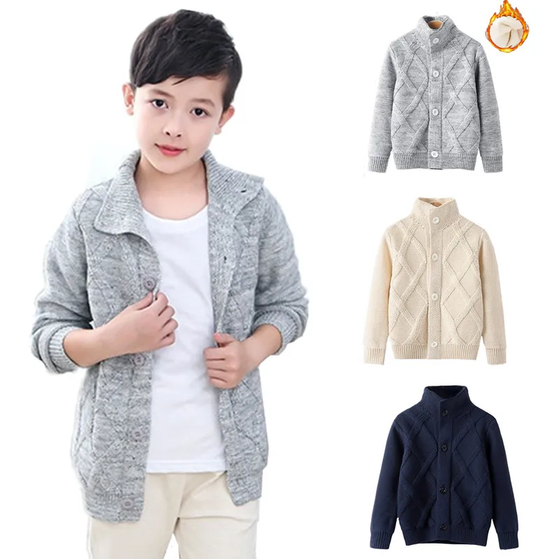 Свитера для маленьких мальчиков куртки Осень зима 2020 новые детские вязаные