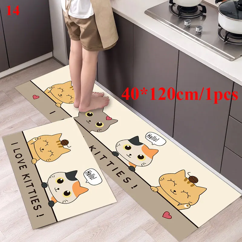 

Home Anti-slip Bathroom Floor Absorbent Mats Rectangular Bedroom Door Carpets Door Mats Cartoon Kitchen Floor Mats Wholesale
