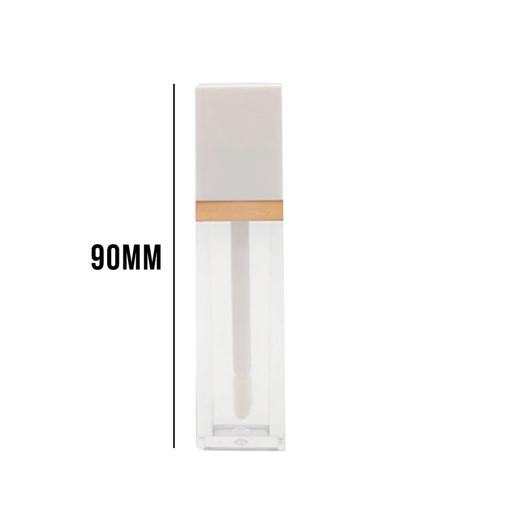 

5pc 7ml-square Flat White Transparent Matte Thin Flat Lip Gloss Concealer Empty Tube Lip Glaze Tube Cosmetic Containers Perfume