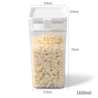 1pcs plastic food container sealing storage canister with lid cereal containers flour tank for kitchen 50010001600ml lad