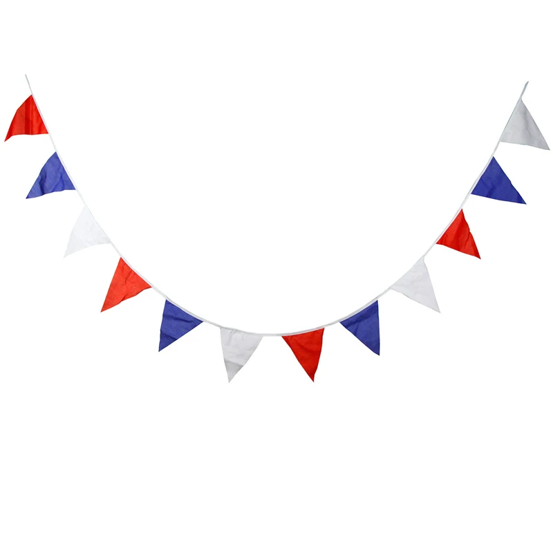 8 м 20 флагов красный белый синий атласные флажки гирлянда ранние флаги баннер на