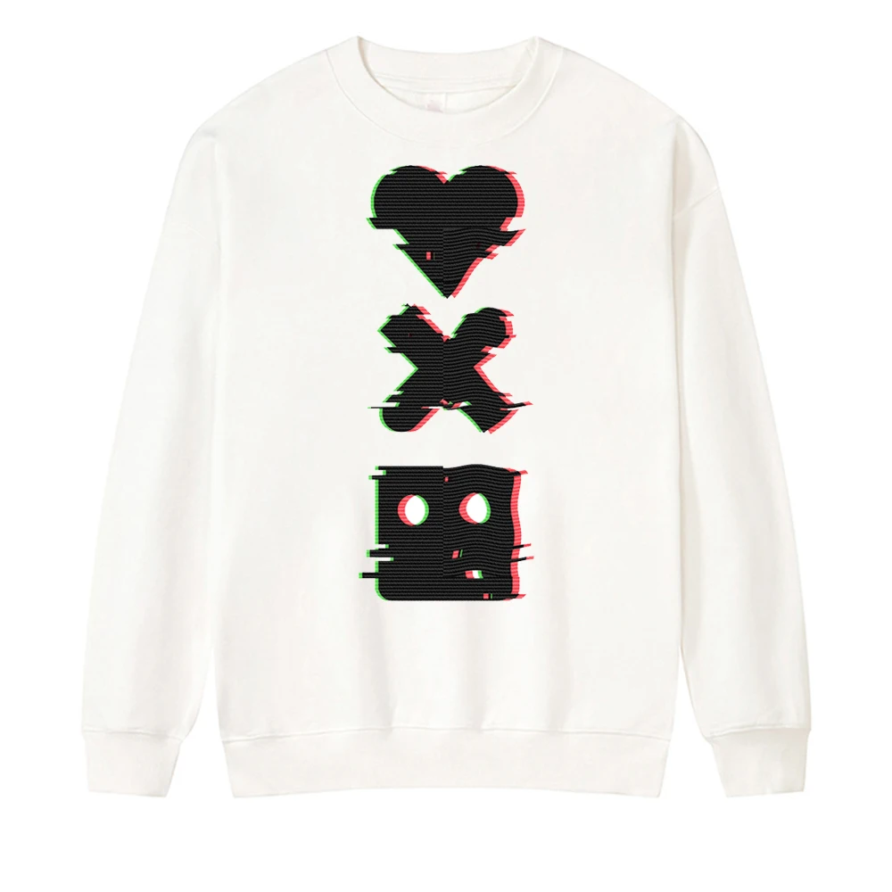 

Крутая Любовь Блестящий принт Vaporwave зимние мужские хип-хоп свитшоты для фитнеса повседневная одежда с круглым вырезом унисекс дышащая толс...