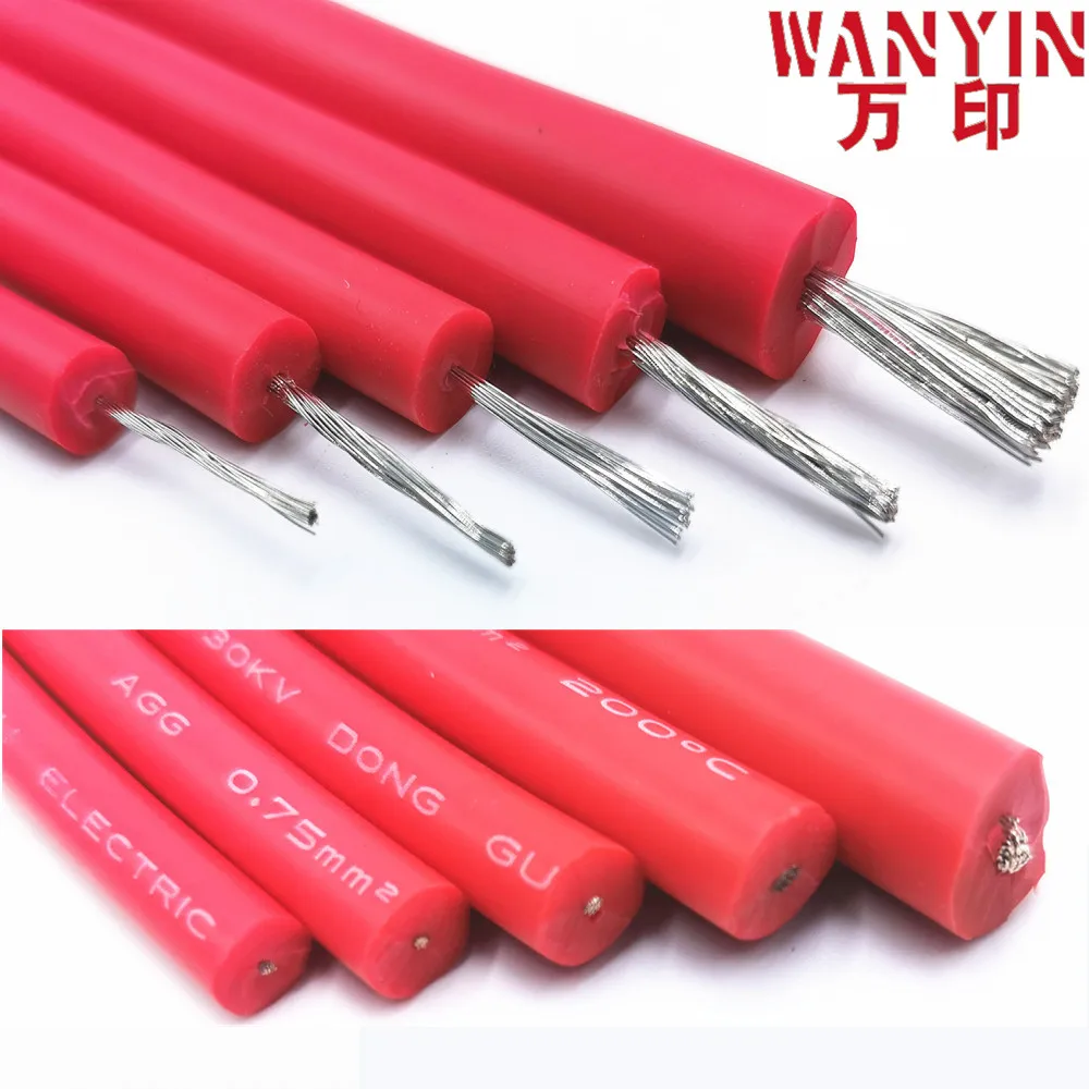 

high quality Automotive high voltage ignition wire 0.5mm 0.75mm 1.0mm high quality soft silicone high voltage cable