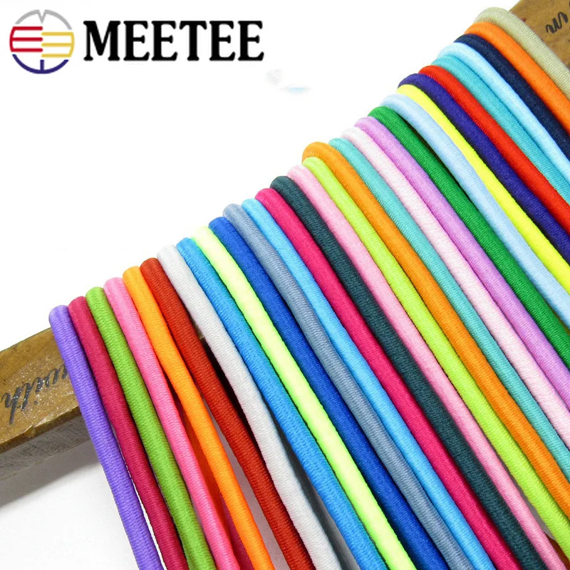 Meetee 5/10/20 м 5 мм утолщенной Цвет эластичная канатная Резиновая лента толстый