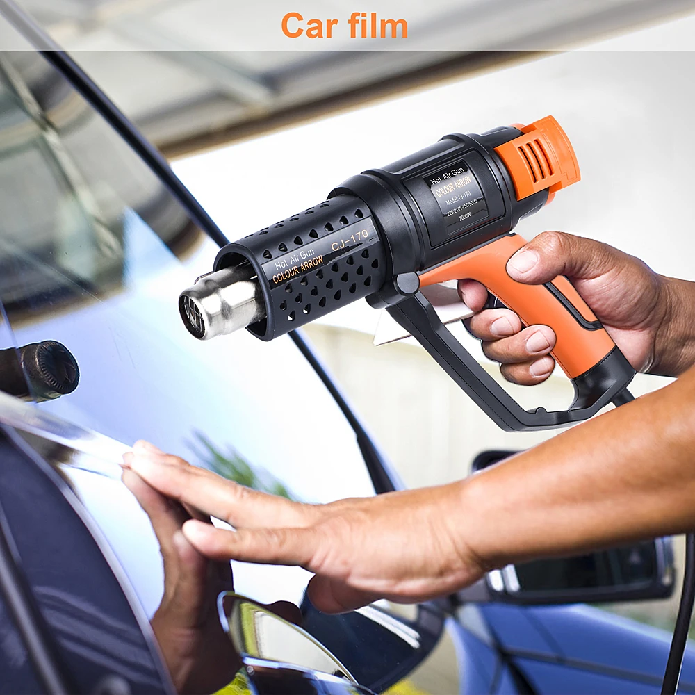 

JCD 2000W Hot Air Gun With 50-550 Dual Temperature Settings And Overload Protection for Shrink Wrapping Tubing Paint Removal