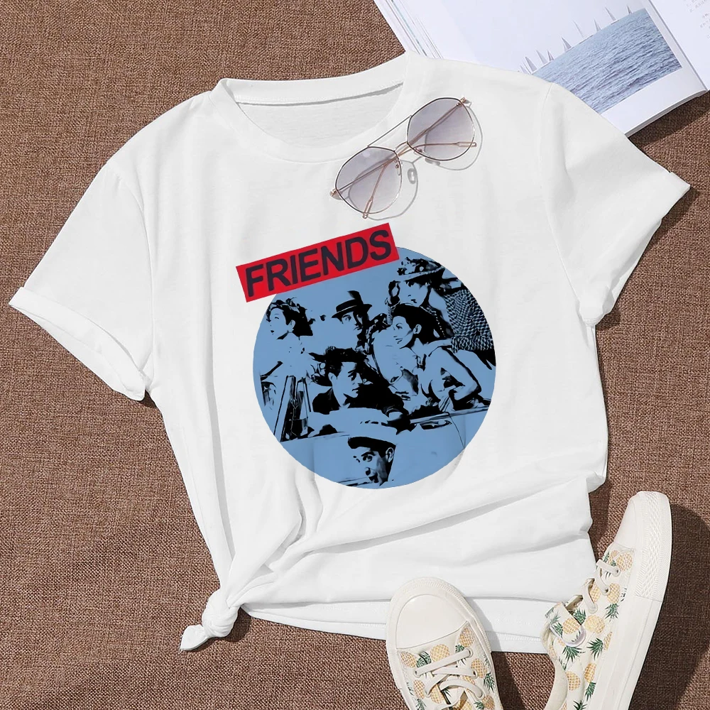 

Vintage Harajuku Tops 2021 Spring New Tee shirt Women Casual Round Neck T-shirt Best Friends Print Tv Show T-shirt Short Sleeve