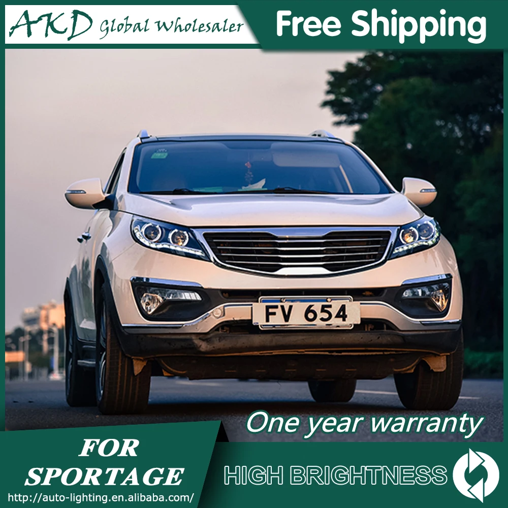 Автомобильный Стайлинг для Kia Sportage R 2011 2014 светодиодный фонарь ДХО Биксеноновая
