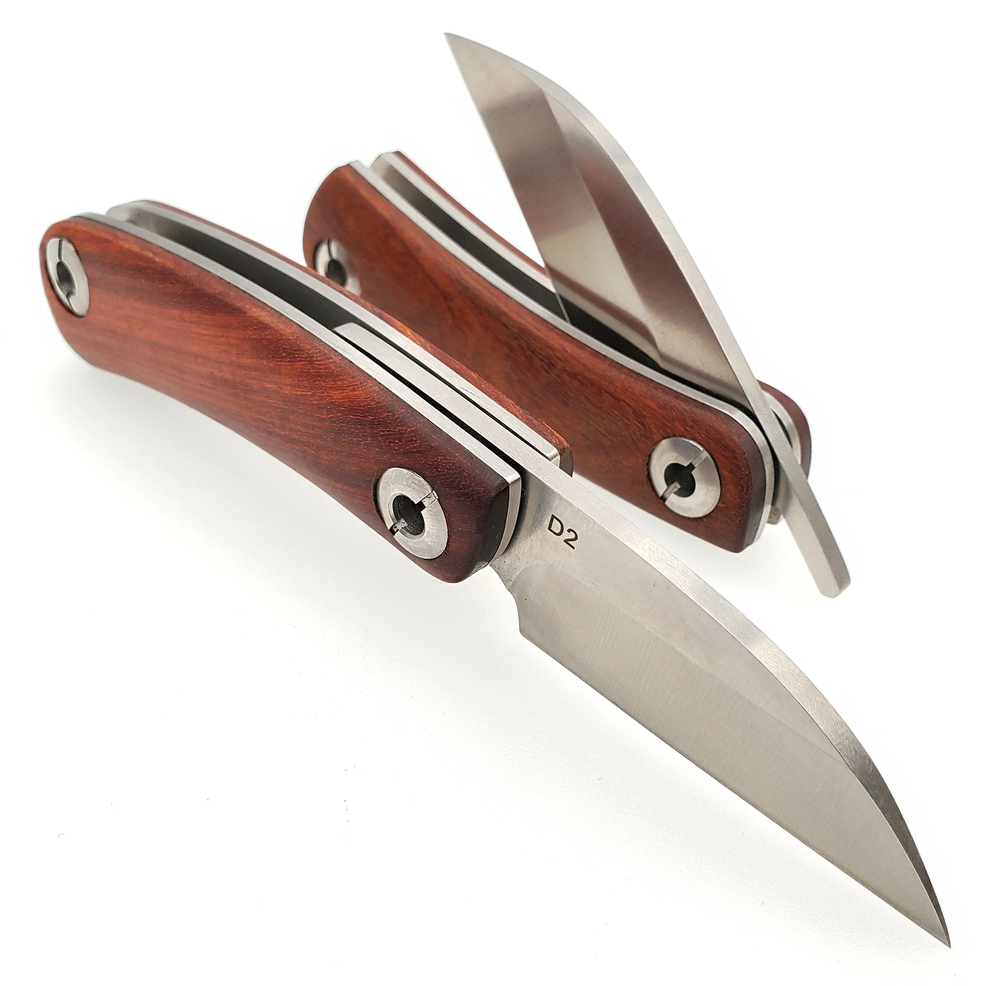 Складной нож JSSQ тактический карманный клинок из палисандра с лезвием D2 для