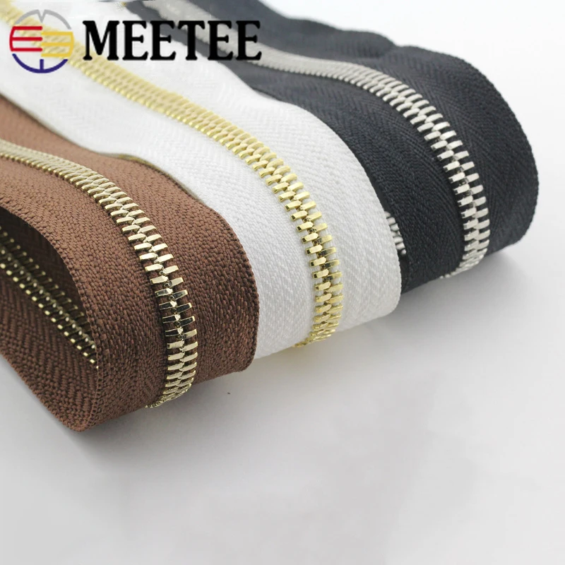 1/2 ярдов металлические застежки-молнии рулон высокое качество зубы двойной