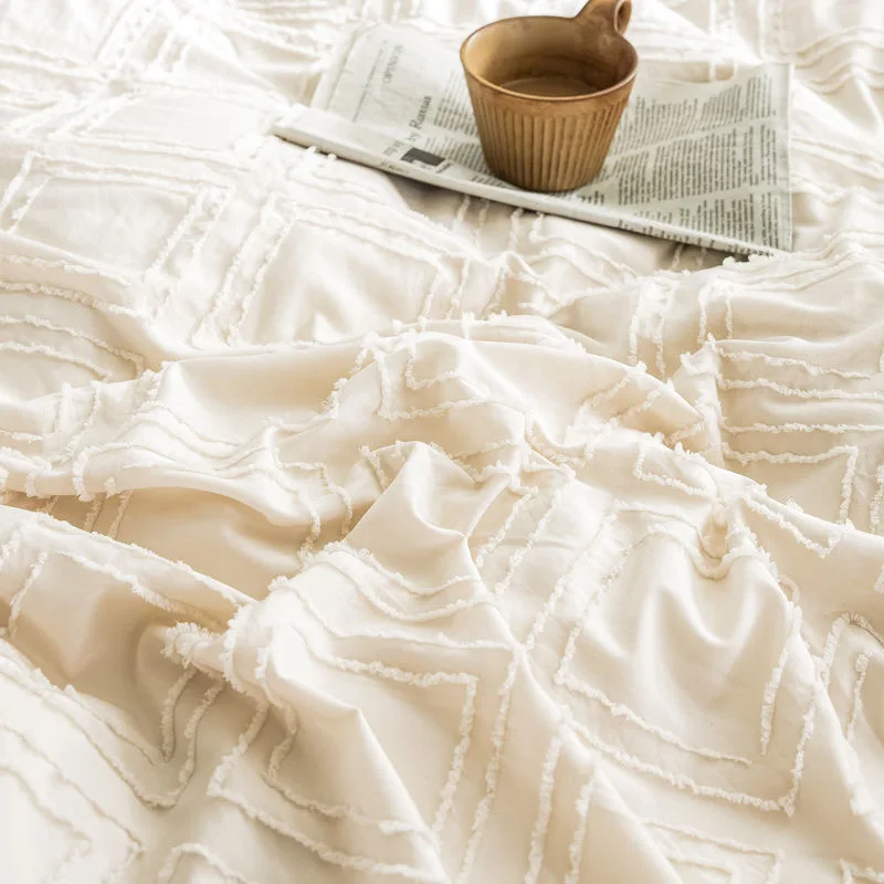 Комплект постельного белья в нордическом простом стиле пододеяльник наволочка