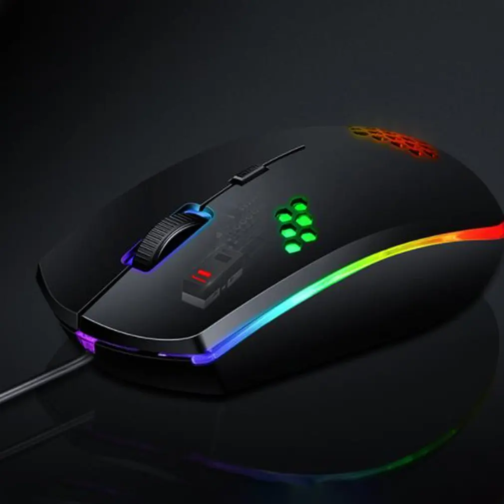 

Мышь светодиодный вая Проводная со светодиодной подсветкой, 2400 DPI, USB