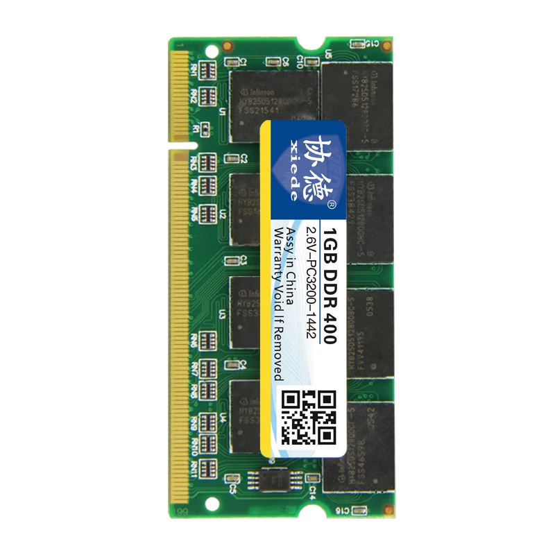 Память xiede для ноутбука ОЗУ DDR 400 МГц 333 266 PC 3200 1 ГБ 512 Мб память Sodimm совместимая с DDR1