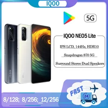 Original VIVO iQOO Neo5 Lite 5G Smartphone Snapdragon 870 4500mAh 44W Flash Charge  Android Cellphone 144Hz Screen Google Play