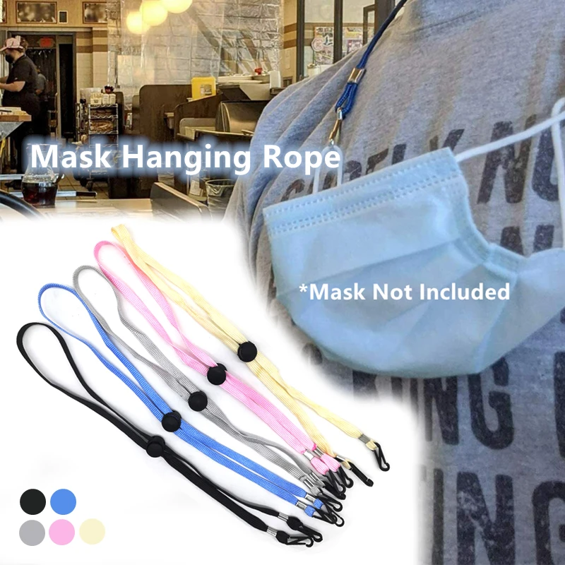 

Adjustable Mask Extension Rope Face Mask Lanyard Holder Rope Anti-lost Anti-drop Lanyard Mask Hanging Rope Hang On Neck Dropship