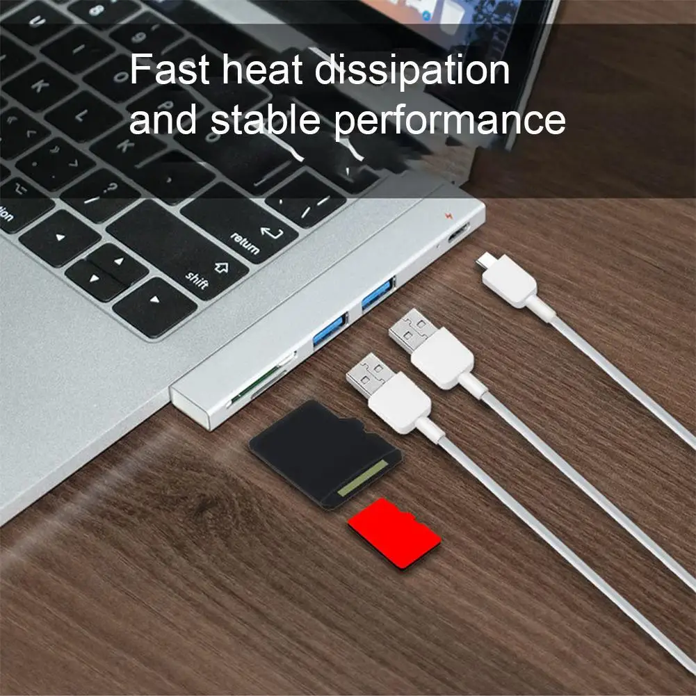 

USB C концентратор адаптер USB 2,0 адаптер док-станция с USB PD зарядное устройство SD/TF слот для ПК для Macbook 13 15 Air Mi