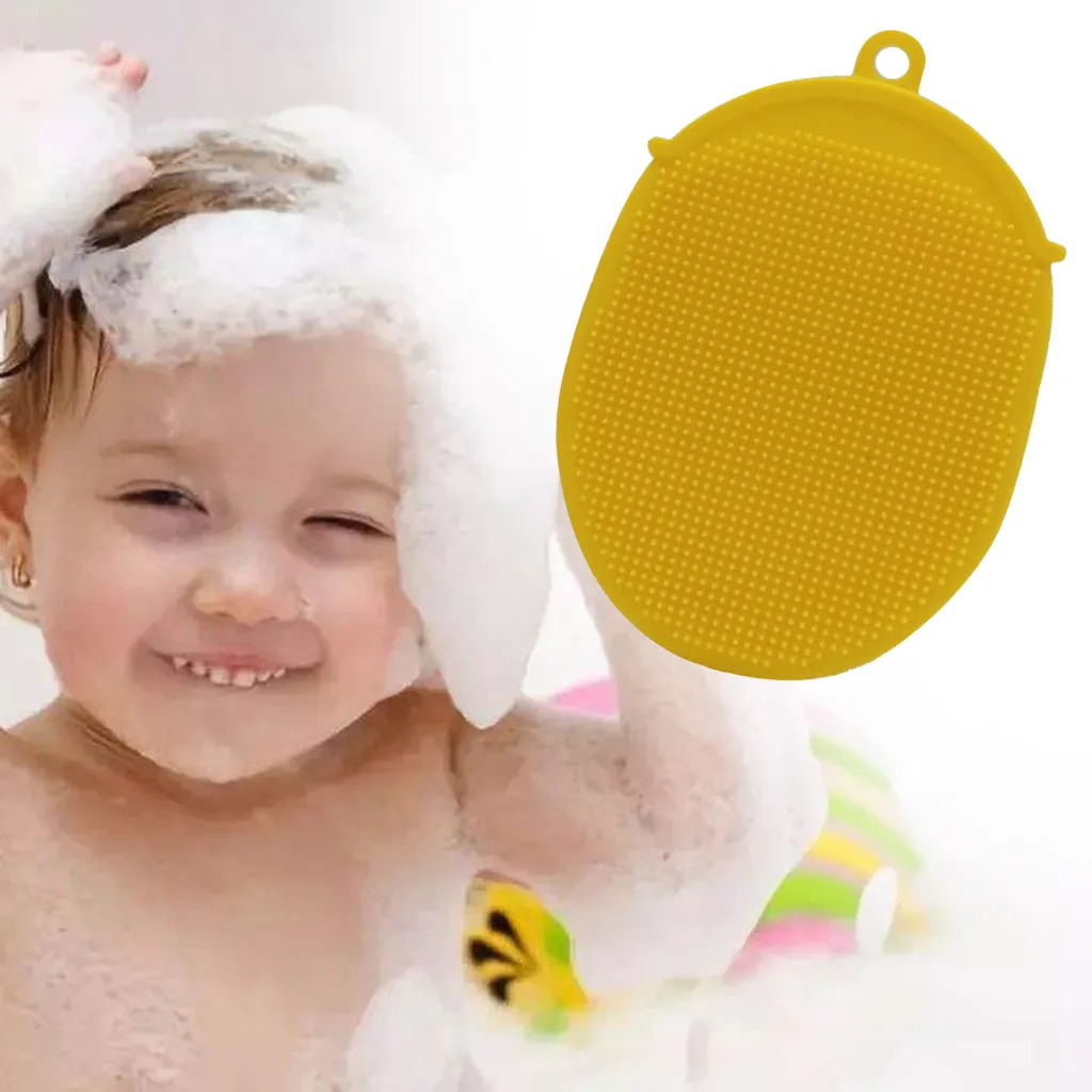 Мягкие Детские силиконовый чехол бампер с скруббера тела для душа кисти щетка
