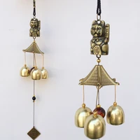 metal copper wind chime pendant door decoration alloy bell feng shui pendant town house lucky cat cat money shop doorbell