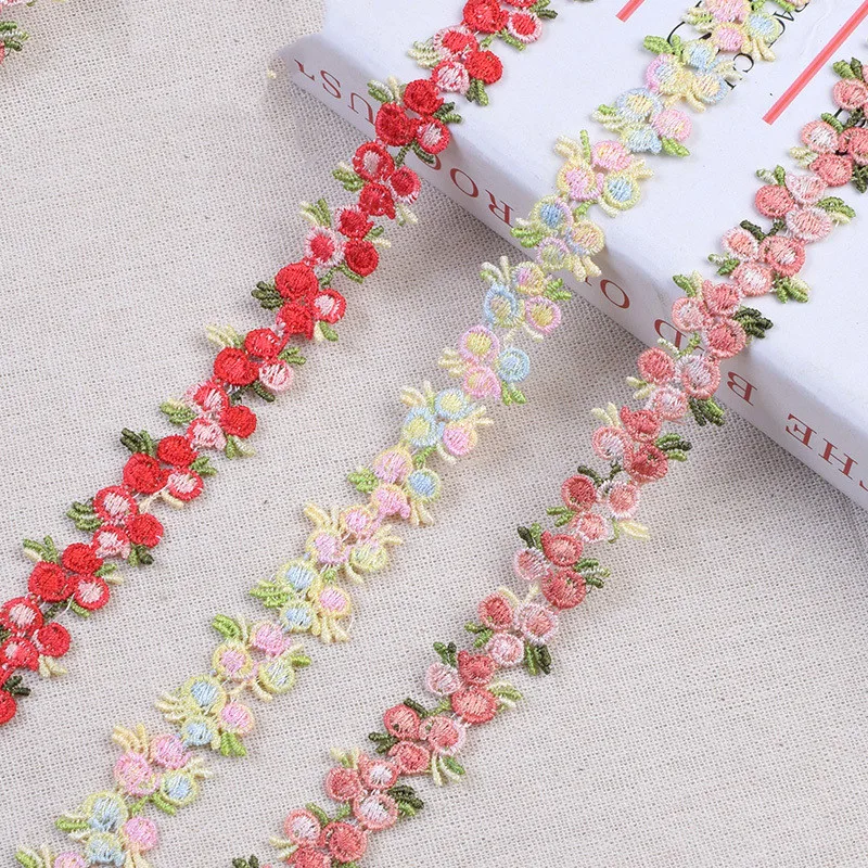 

10 ярдов Цветочная кружевная отделка Вышивка Шитье поделки Кукла Материал кружевная кромка юбка