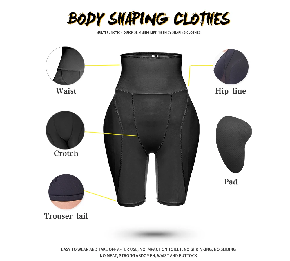 Waist Trainer Butt Lifter for Women Tummy Control Panties Seamless High-Waisted Body Shaper Shorts Fake Ass Padded Panties Slim