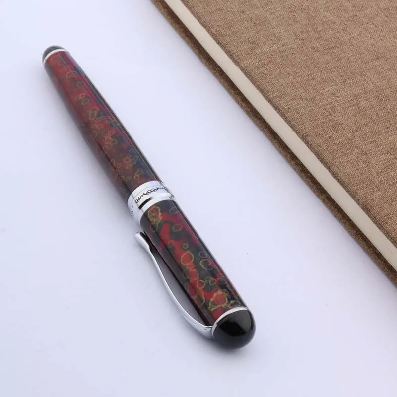 Металлическая шариковая ручка Jinhao 750 с темно-красным ледяным цветком | Канцтовары