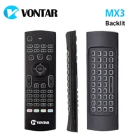 mx3 backlit air mouse smart voice remote control mx3 pro 2 4g wireless keyboard gyro ir for android tv box t9 x96 mini h96 max