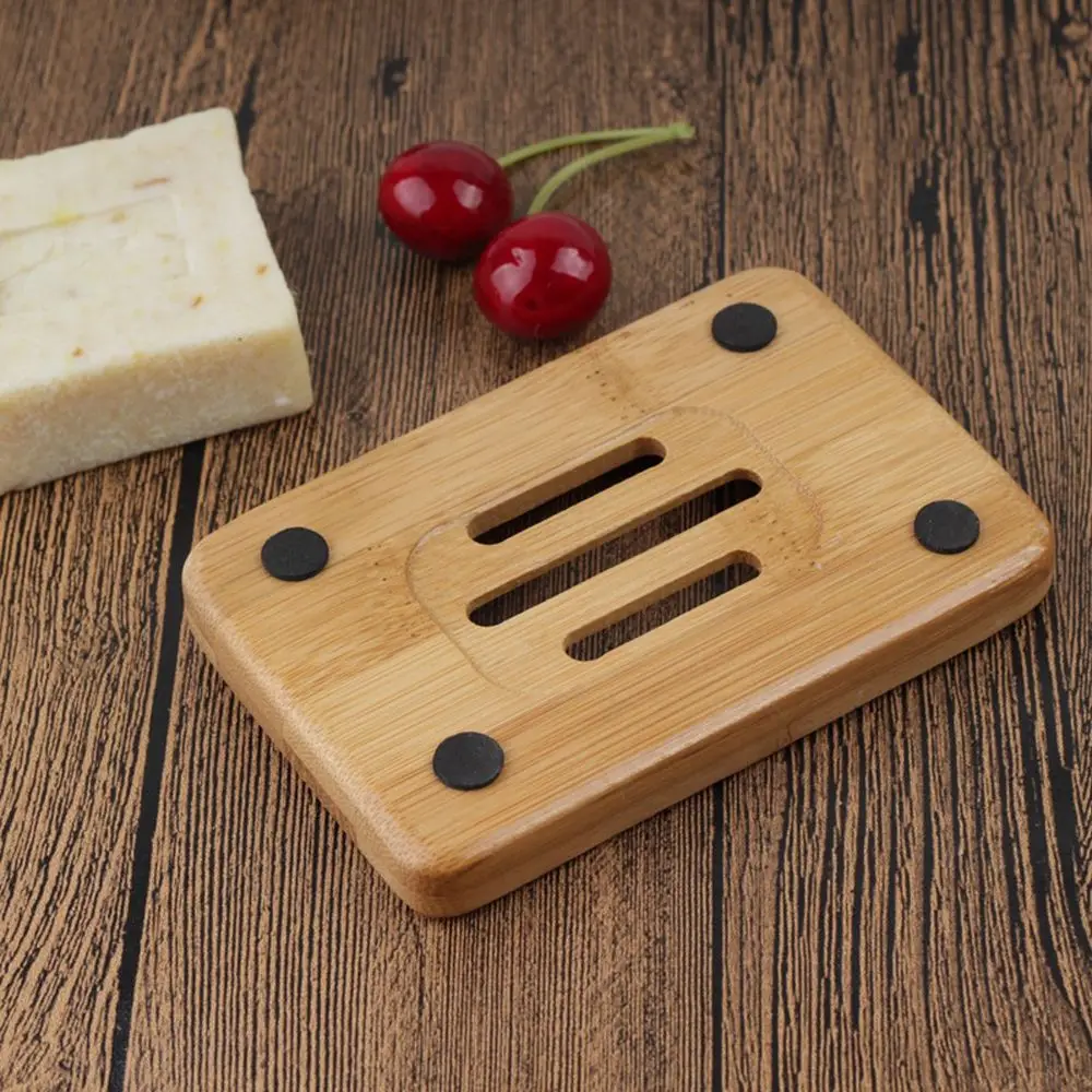 Бамбуковые мыльницы из натурального дерева подставка для мыла полка хранения