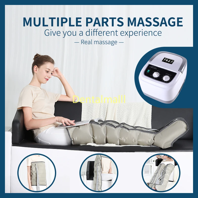 

Массажер для ног компрессионный с воздуха, Модернизированный 6-полостной Массажер для рук и талии, снимает боль и усталость