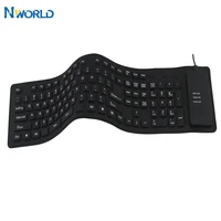 freeship 85109keys keyboard laptop pc notebook portable flexible silicone keyboard foldable waterproof dustproof usb silent key