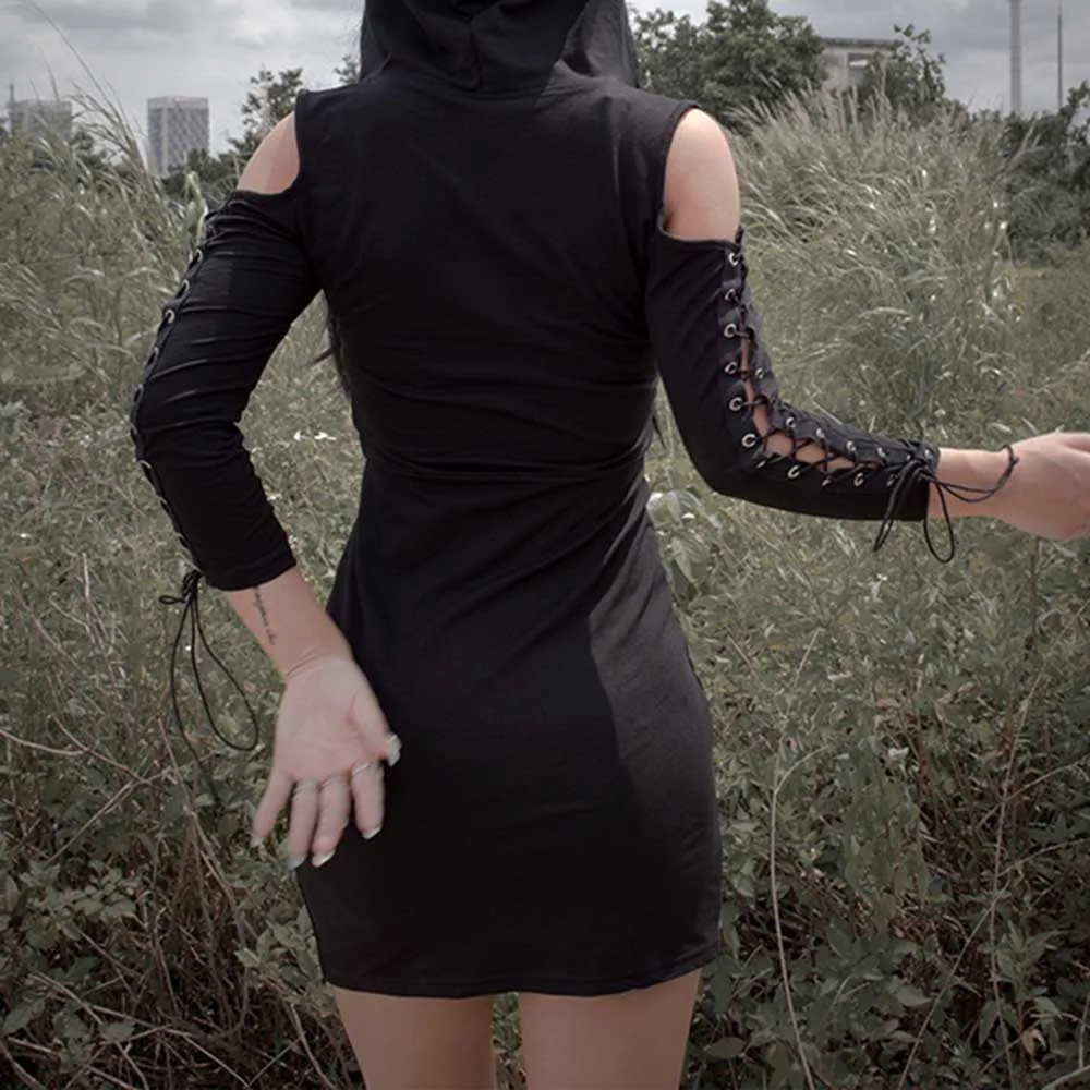 Женские платья на молнии без бретелек с капюшоном свитер женское сексуальное