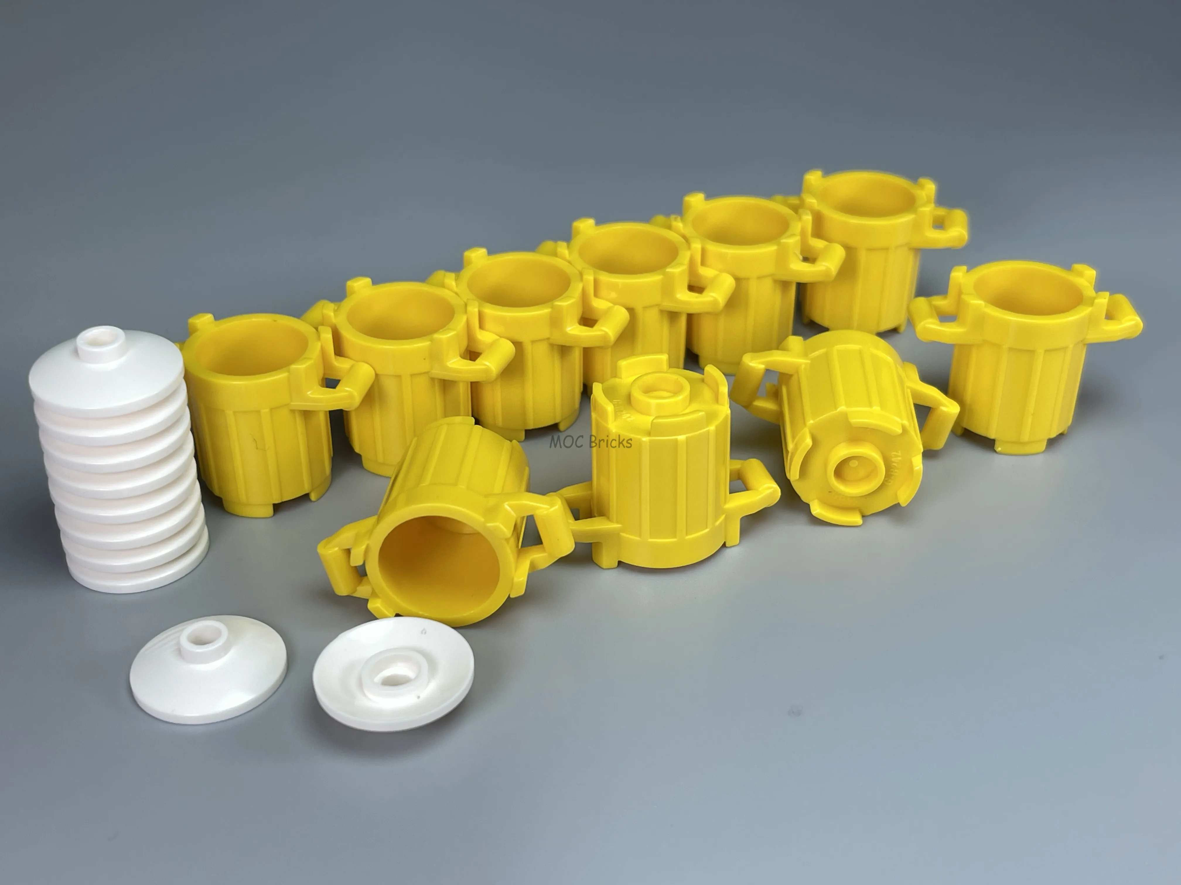 20 шт./лот MOC Кирпичи DIY контейнер мусорный бак с 4 держателями крышки подходит 92926