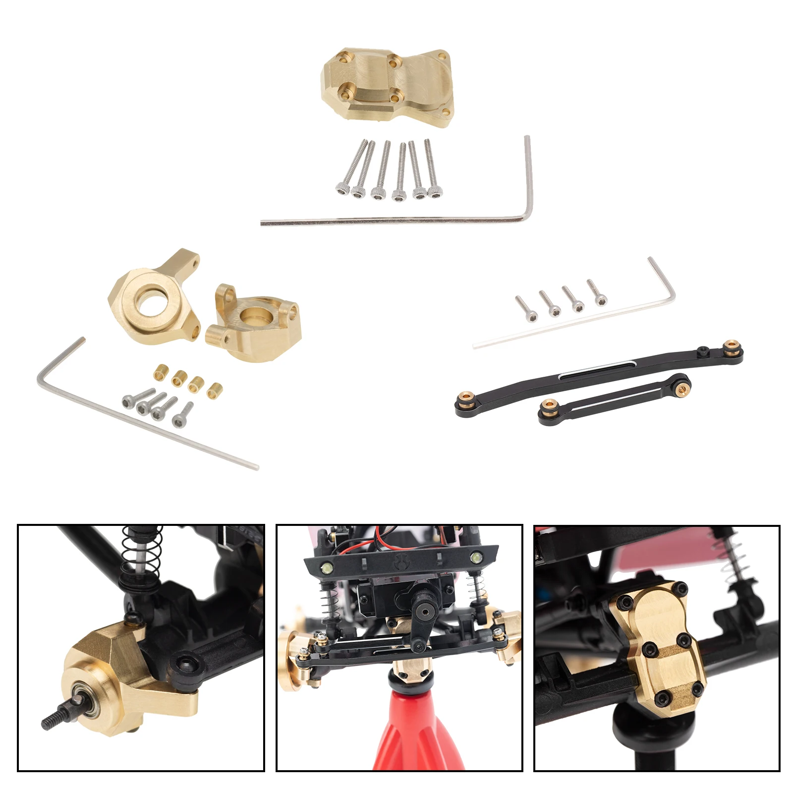 

RC Metal Steering Rod Tie Links & Steering Knuckles for Axial SCX24 AXI00002