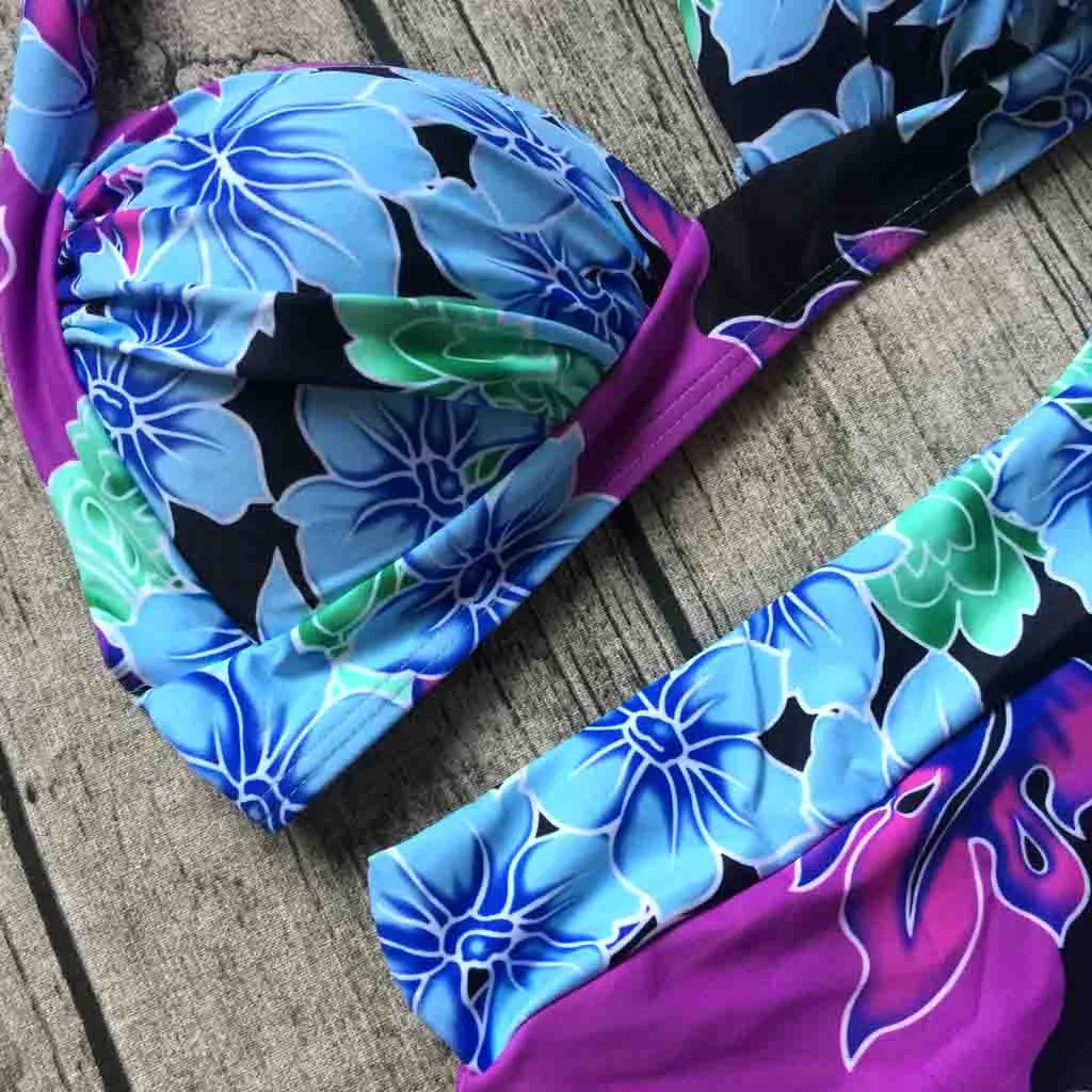 

bikini 2020 Women Summer Dot Print Swimwear Beachwear Siamese Swimsuit Bikini Set swimwear women swimsuit