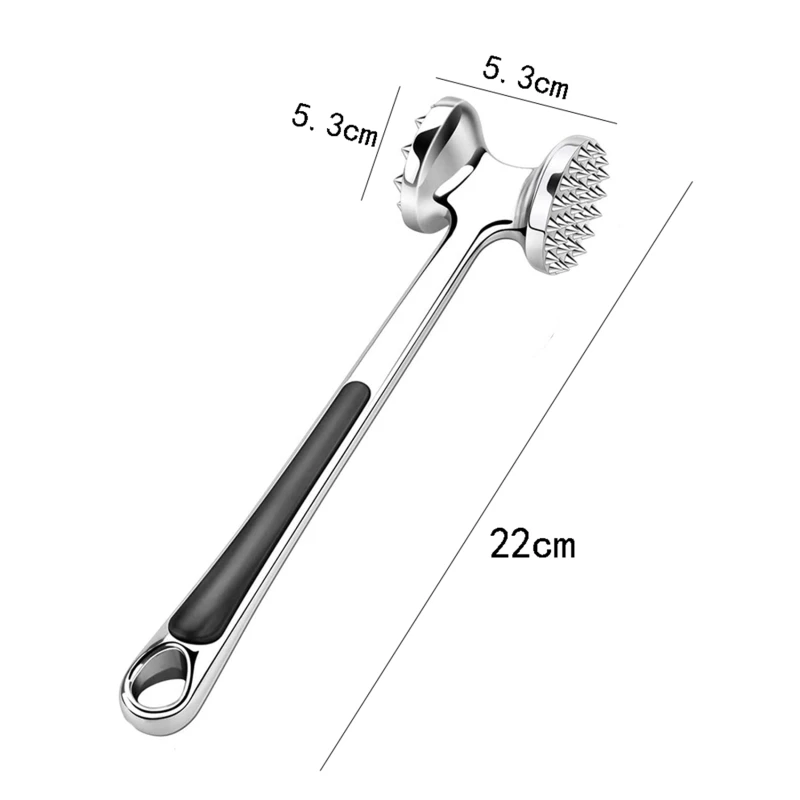 

Large Meat Tenderizer Mallet Tool Manual Hammer Pounder For Tenderizing Chicken Steak Non Slip Handle For Pounding 2021