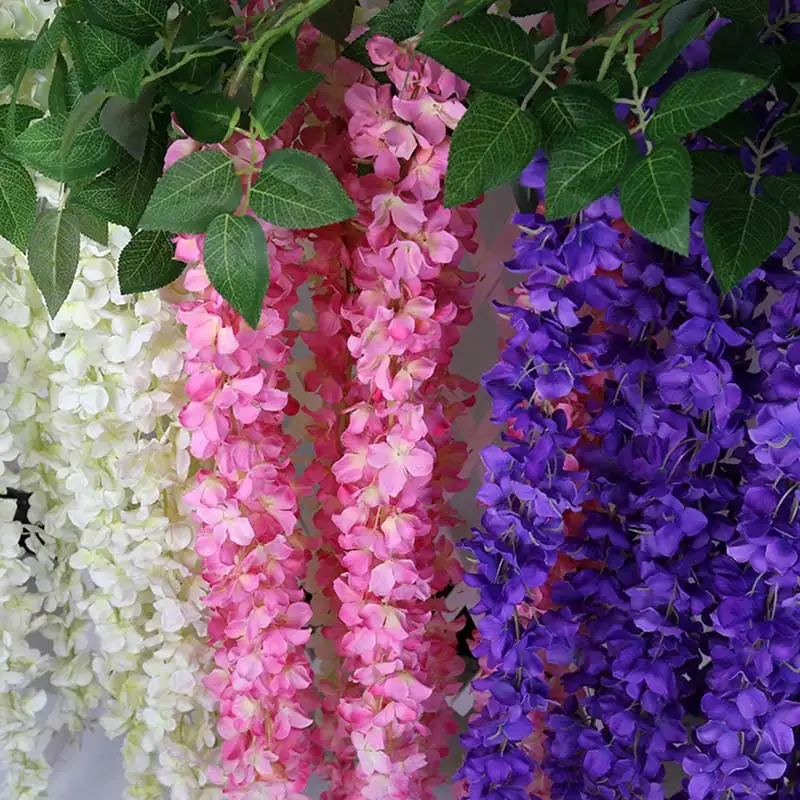 10 шт. ротанговая лоза светло-фиолетового цвета искусственная Цветочная для