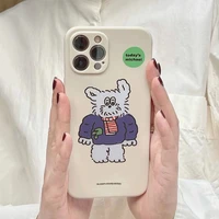 funny cute cartoon dogs korean phone case for iphone 13 pro max 12 11 pro max x xs max xr 7 8 plus cases soft tpu silicone cover