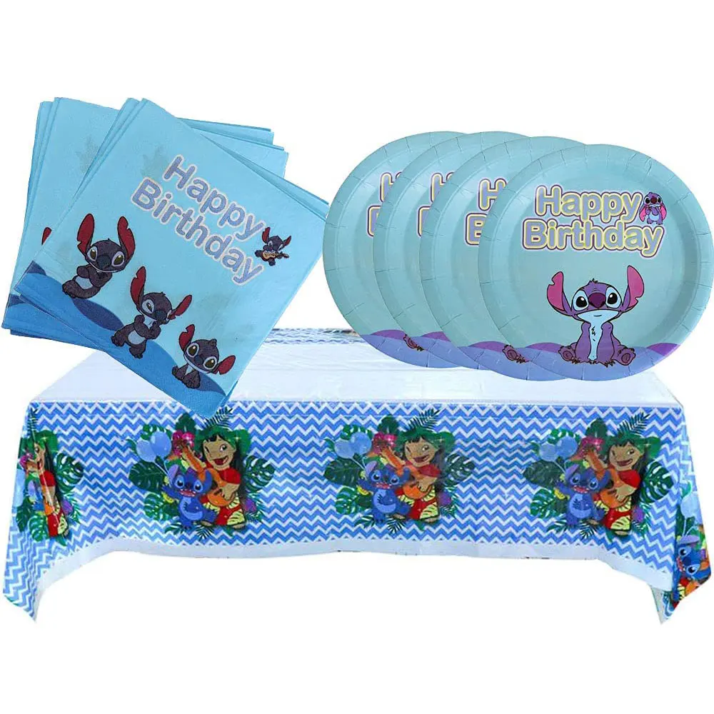 Набор одноразовой посуды в картонной коробке Лило и Ститч | Дом сад