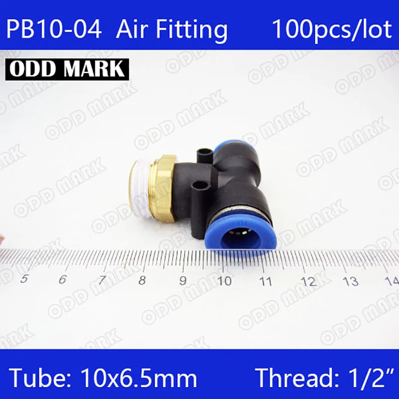 Фото PB10-04 Free shipping HIGH QUALITY 100Pcs Pneumatic 1/2" Male Thread 10mm Push In Quick Fittings T Connectors Обустройство дома PB10-04 Free shipping HIGH QUALITY 100Pcs Pneumatic 1/2" Male Thread 10mm Push In Quick Fittings T Connectors Обустройство дома